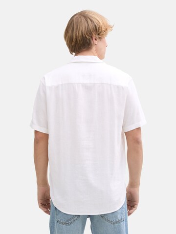 TOM TAILOR DENIM Comfort fit Button Up Shirt in White