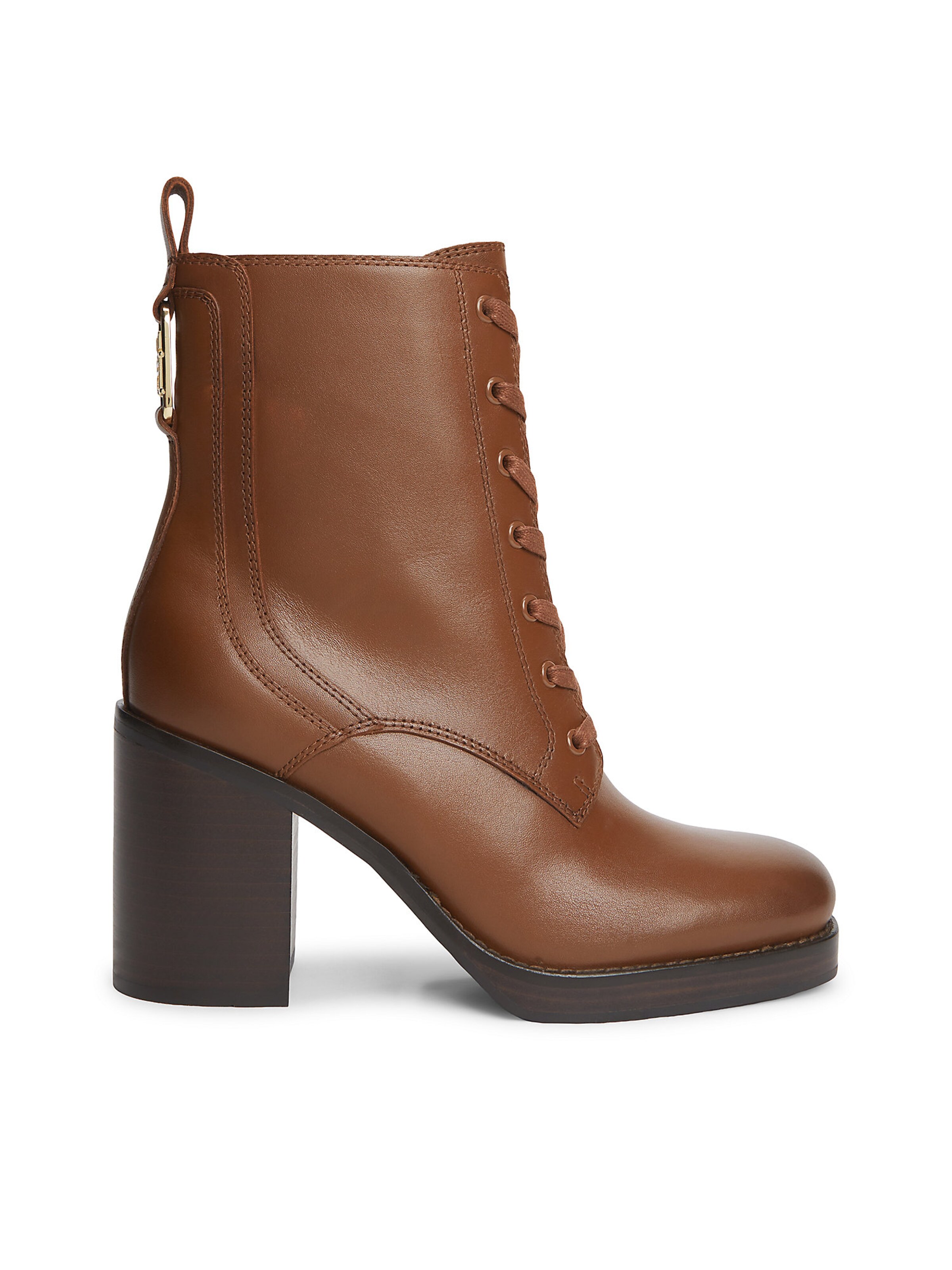 TOMMY HILFIGER Schnürstiefelette in Braun