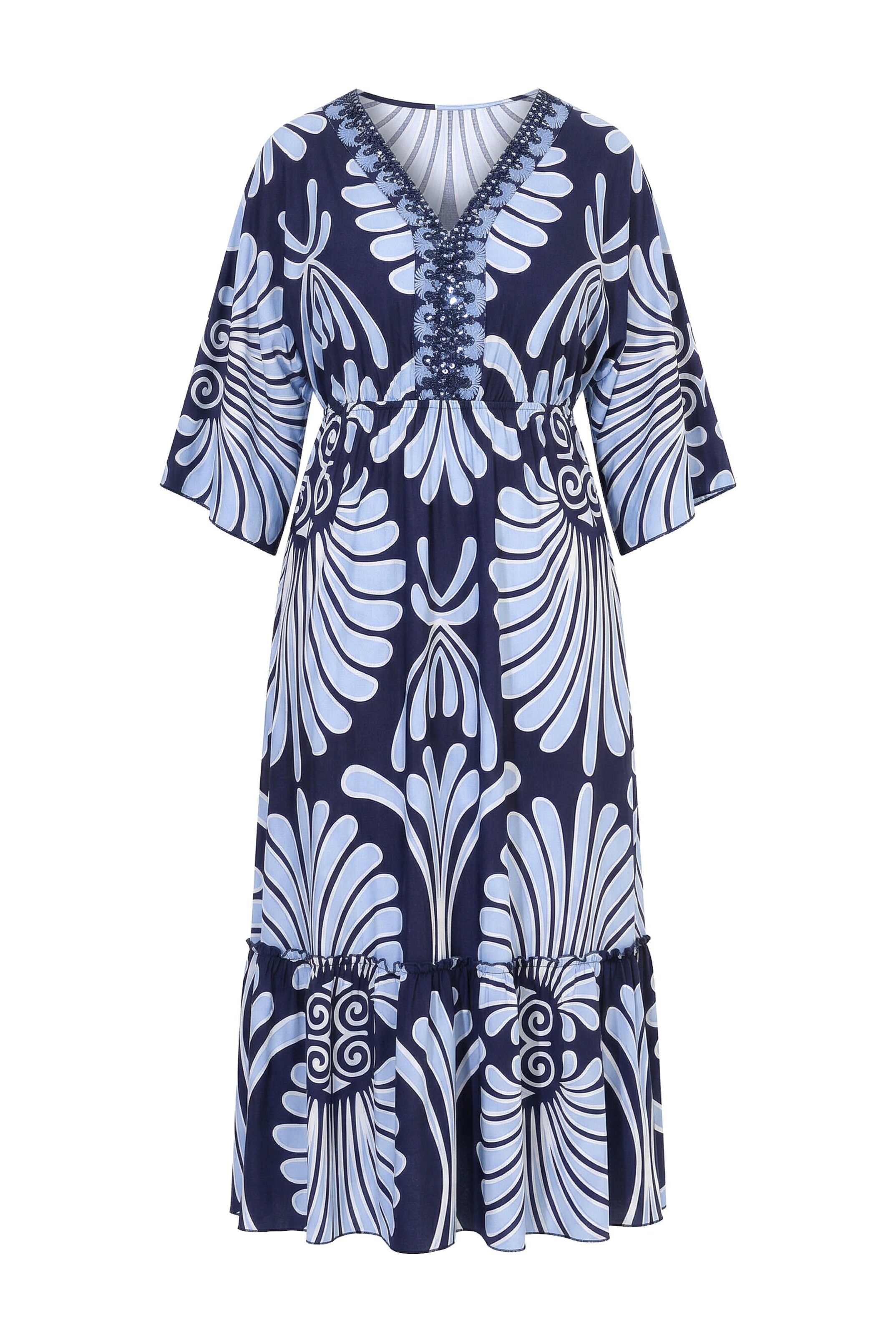 Ulla Popken Kleid in Blau: Vorderseite