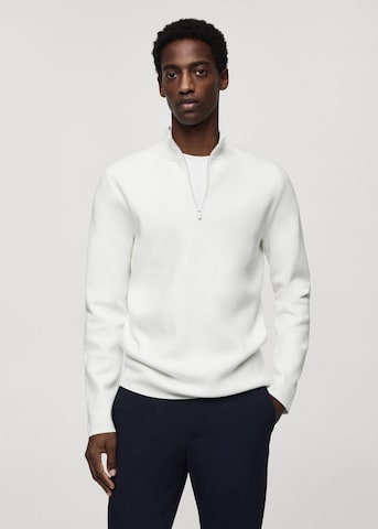 MANGO MAN Sweater 'Luxusp' in White: front