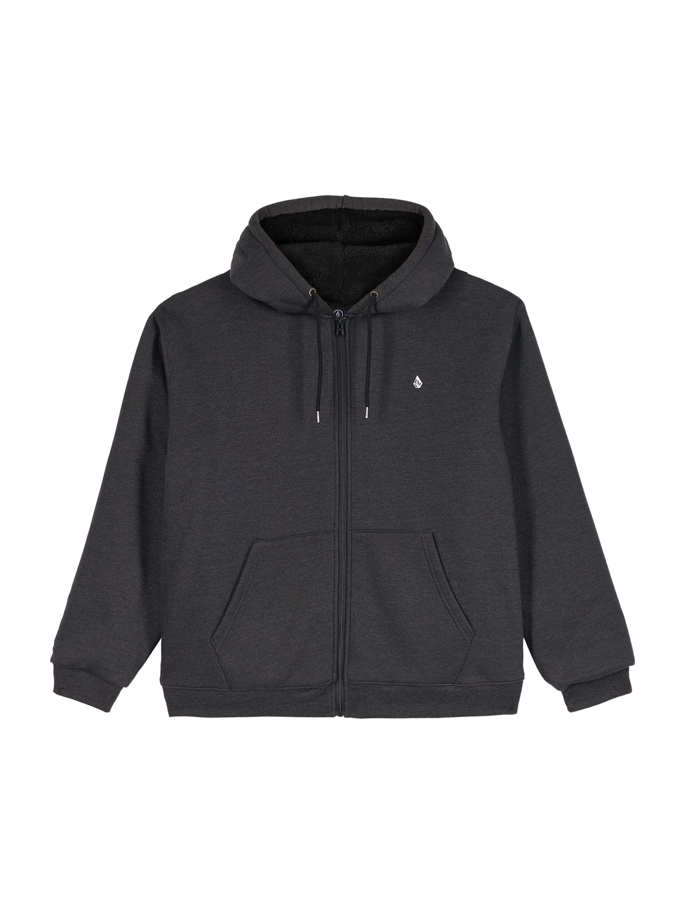 Volcom Sweatvest 'Single Stone Lined' in Grijs: voorkant