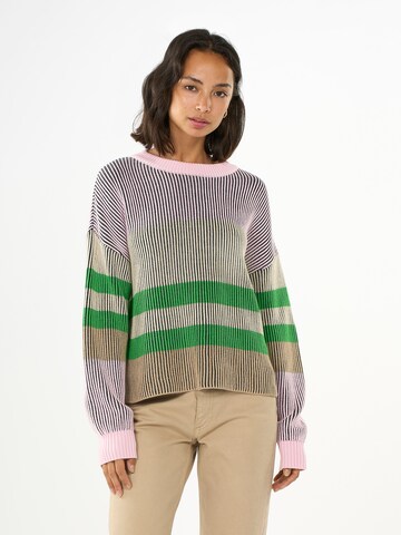 KnowledgeCotton Apparel Pullover in Grün: Vorderseite
