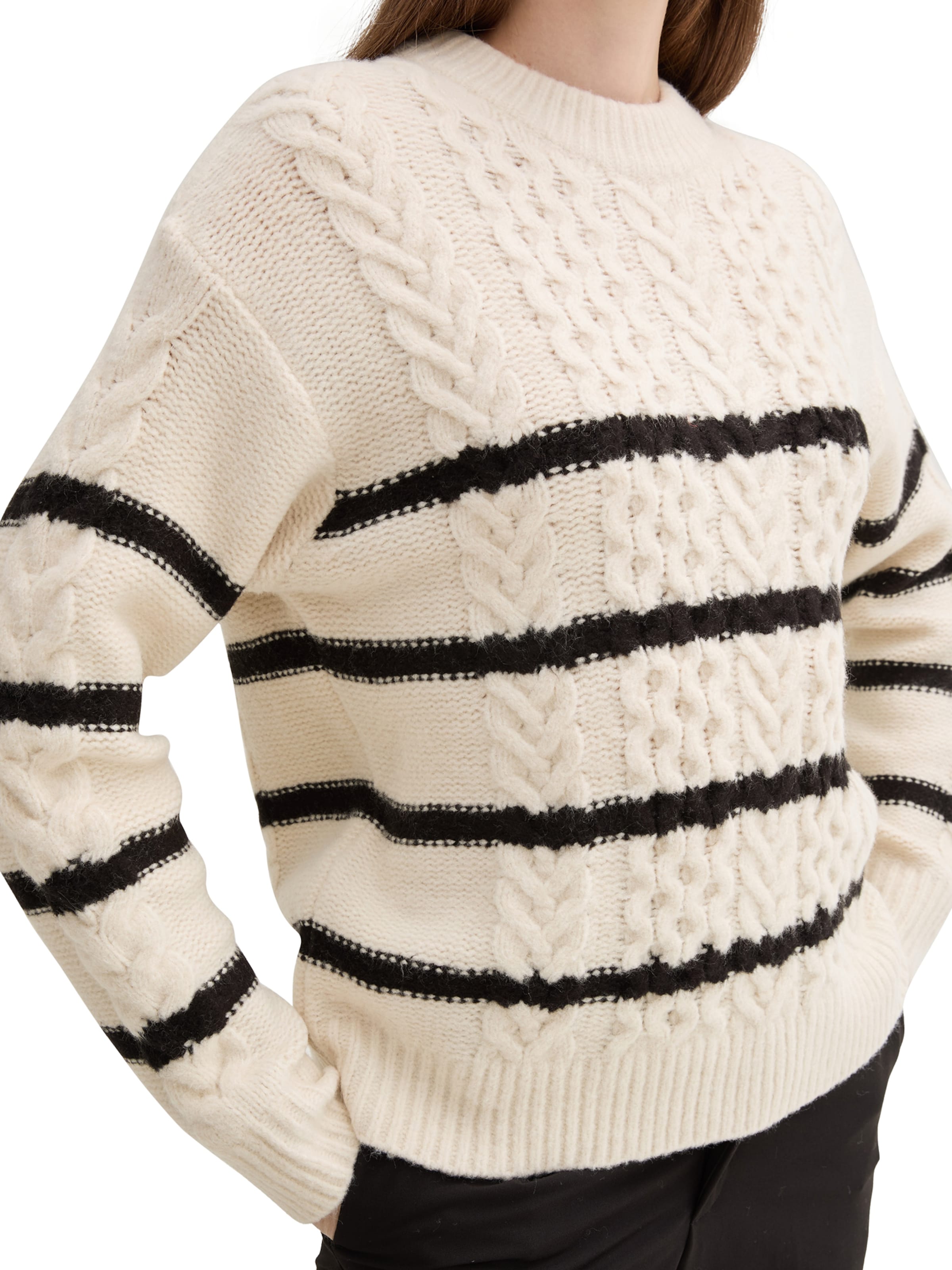 TOM TAILOR DENIM Pullover in Beige