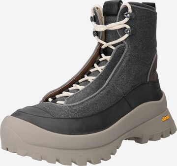 EKN Footwear Boots med snörning 'THUJA' i grå: framsida