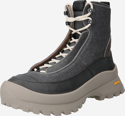 EKN Footwear Boots med snörning 'THUJA' i grafit / greige, Produktvy
