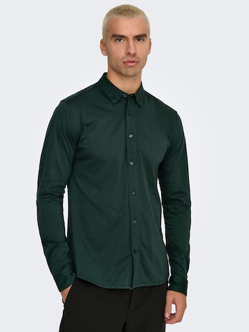 Only & Sons Slim fit Πουκάμισο 'ONSRobin' σε πράσινο
