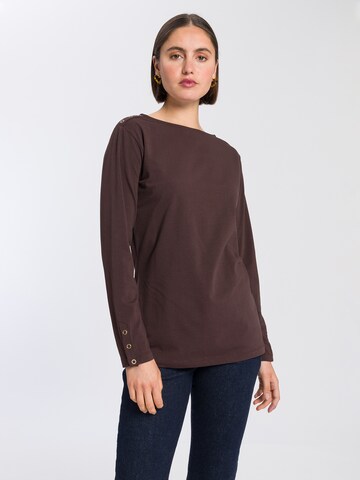 Cross Jeans Shirt '56032' in Brown: front