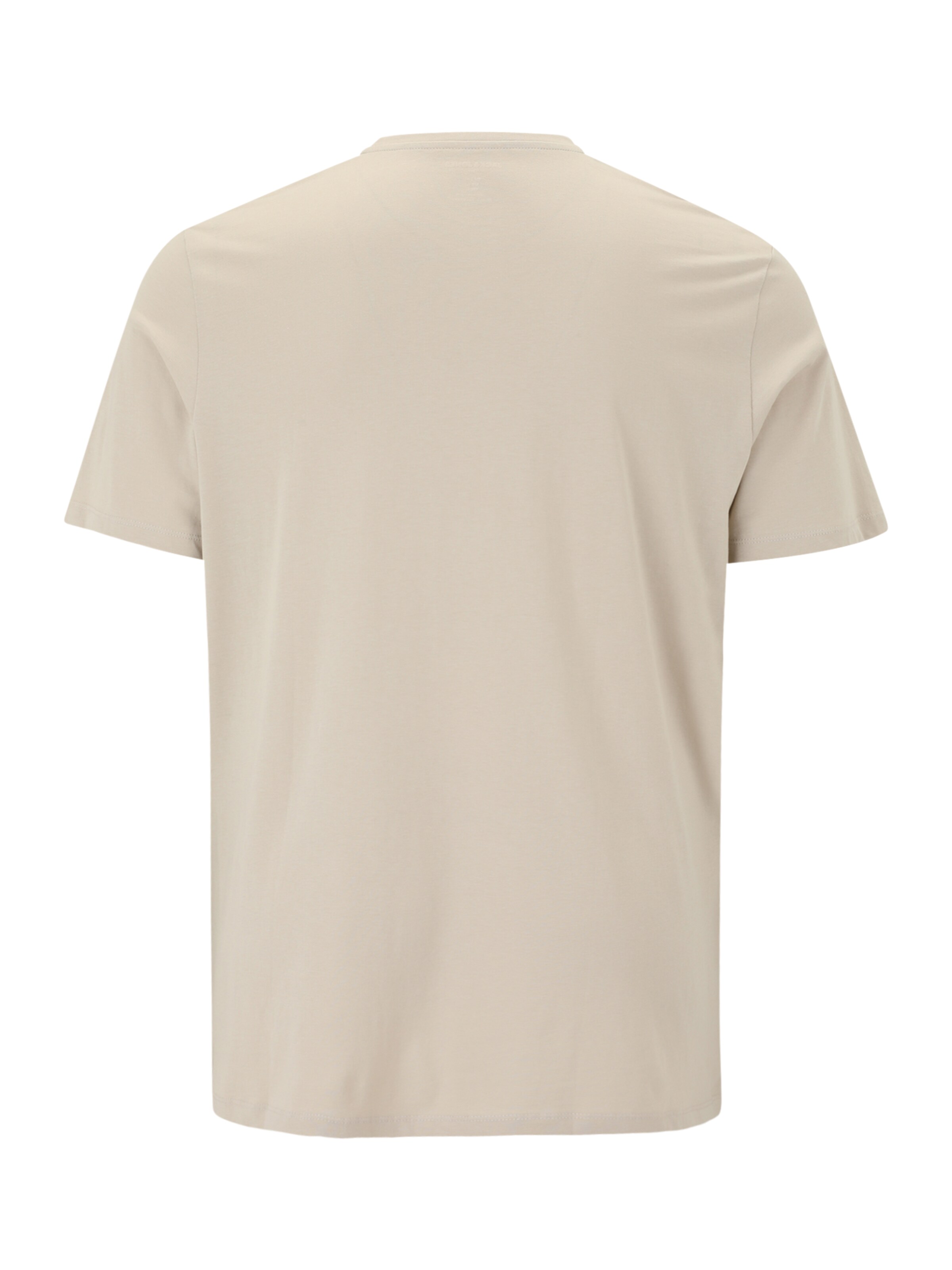 Jack & Jones Plus T-Shirt 'JJECORP' in Beige