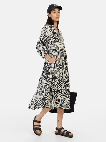 CAMEL ACTIVE Mittellanges Sommerkleid mit Allover-Print in Schwarz