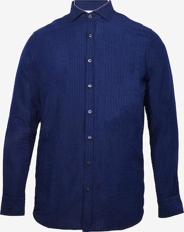 Black Label Shirt Regular fit Overhemd in Blauw: voorkant