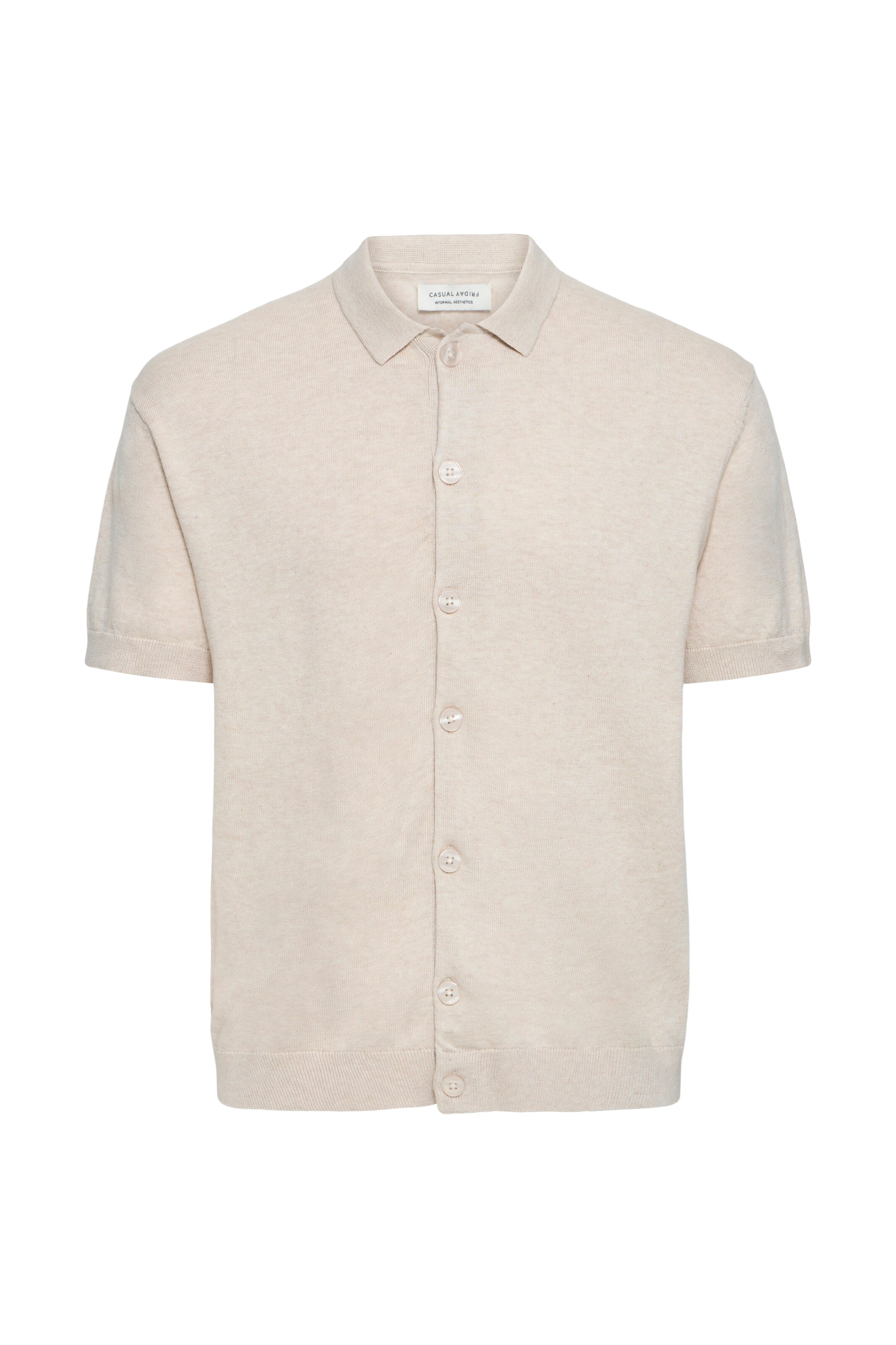 Casual Friday Regular fit Shirt ' CFBells ' in Beige: voorkant