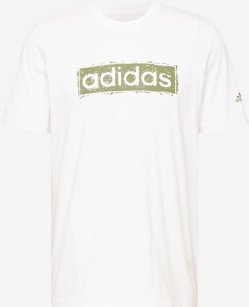 T-Shirt fonctionnel 'Sketch Linear Graphic' ADIDAS SPORTSWEAR en blanc : devant