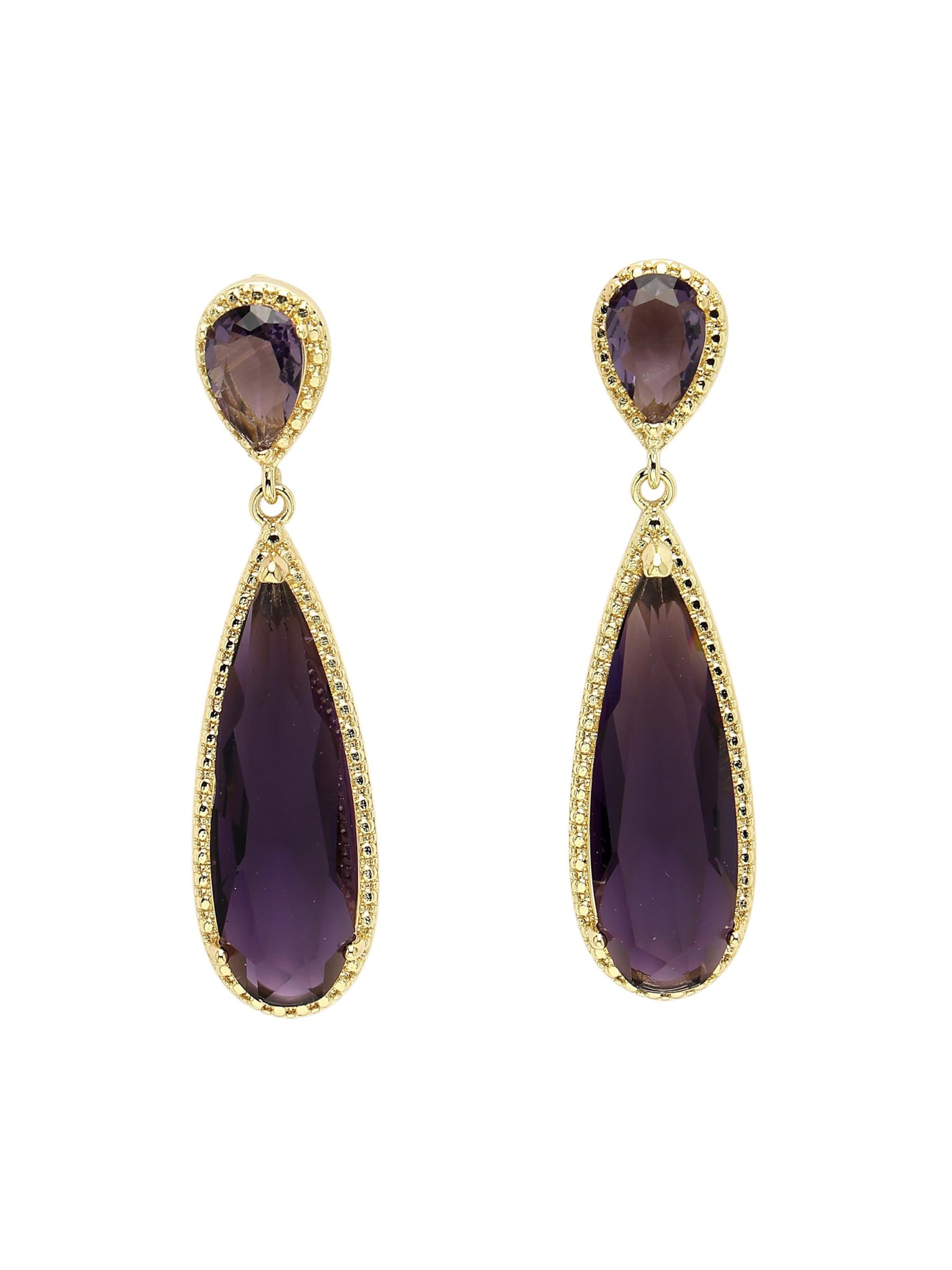 AVANT-GARDE PARIS Oorbellen 'Beataa' in Lila: voorkant