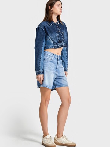Veste mi-saison 'Cropped Denim Jacket' IT'S BASIC en bleu