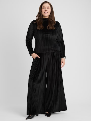 Guido Maria Kretschmer Curvy - Pierna ancha Pantalón 'Felicitas' en negro