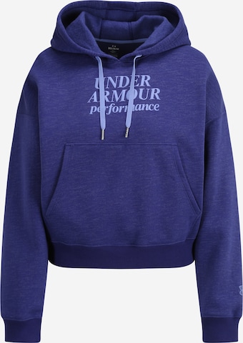 UNDER ARMOUR Sportief sweatshirt 'Essential' in Blauw: voorkant