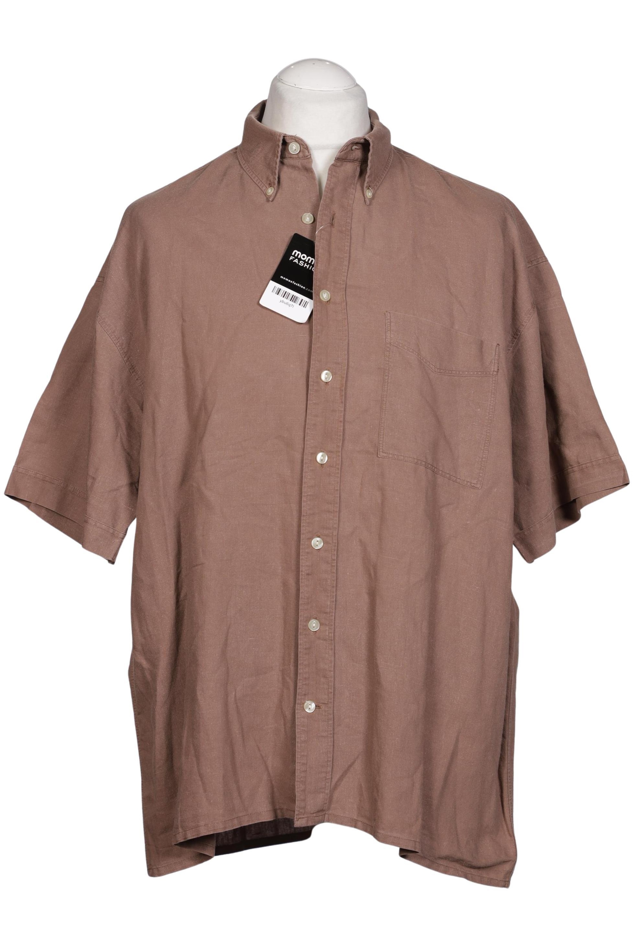 HECHTER PARIS Button Up Shirt in XL in Brown: front