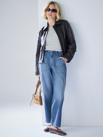Next - Pierna ancha Pantalón cargo en azul