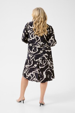 KAFFE CURVE Blouse 'MAREN FRILL' in Black