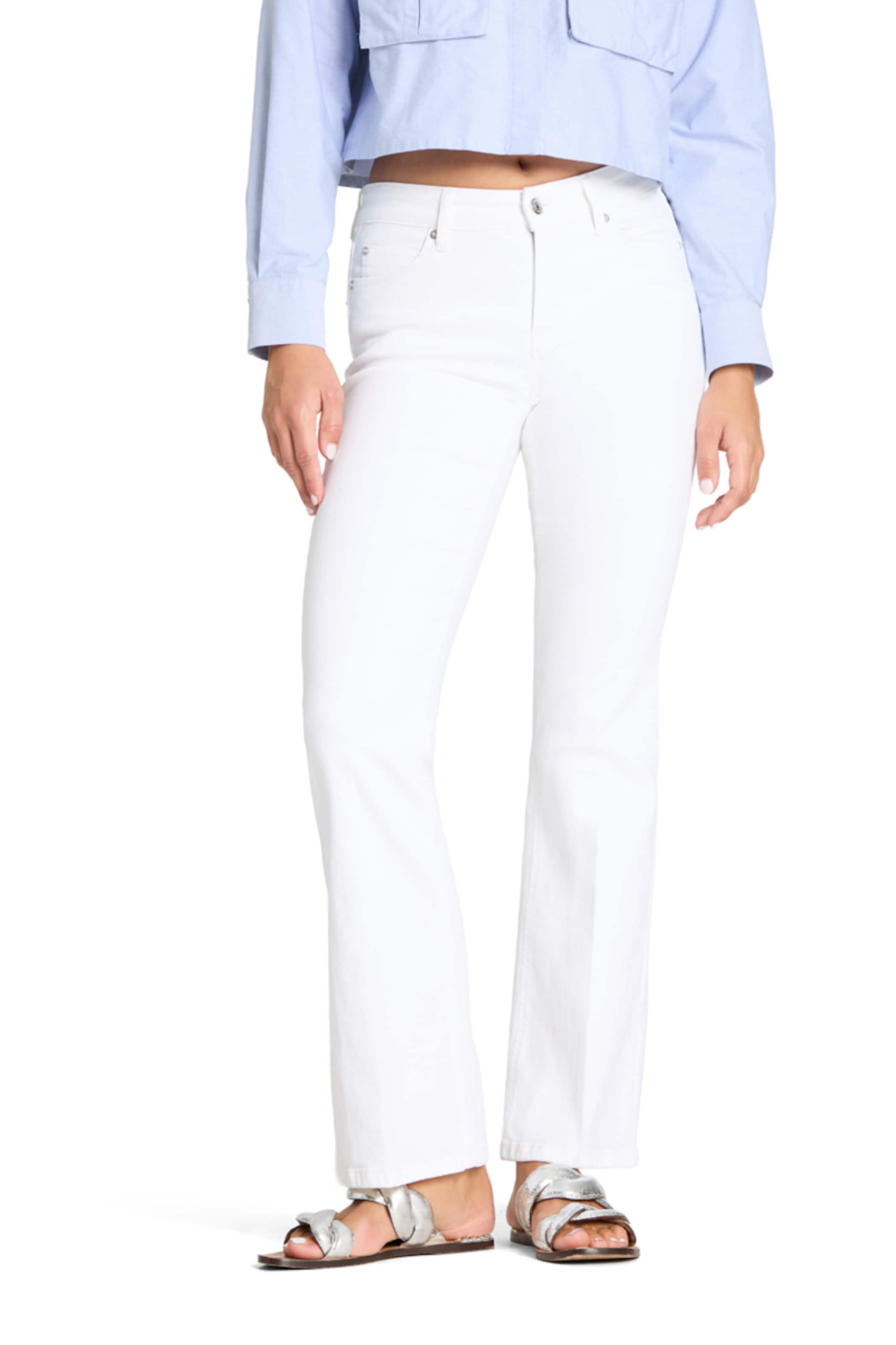 Cambio Flared Jeans 'Paris' in White: front
