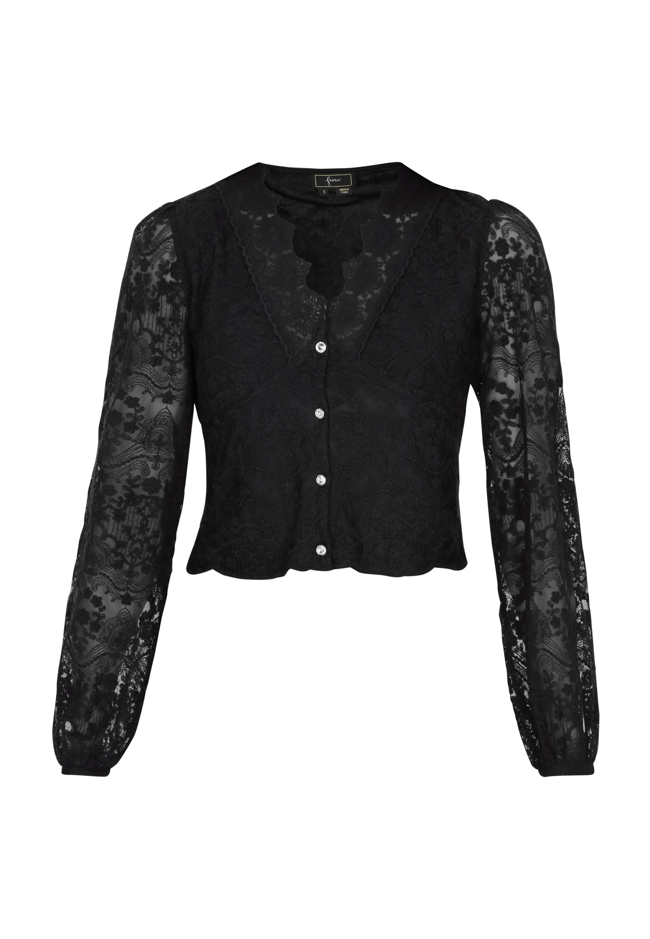 faina Bluse 'Fashion Look' in Schwarz: Vorderseite