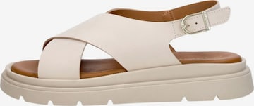 Sandales 'Sandalen Plat' Tamaris en blanc : devant