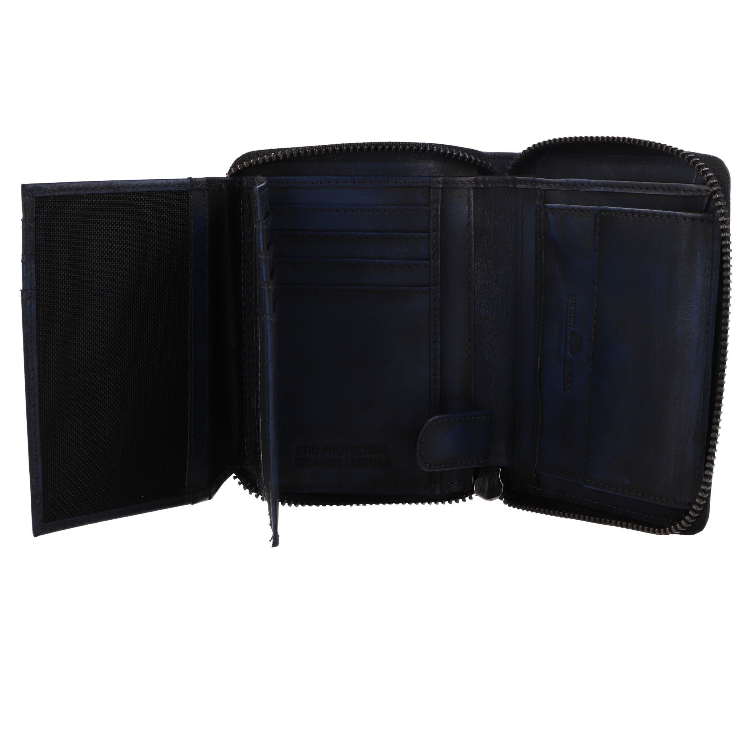 GREENBURRY Wallet 'Destressed' in Black