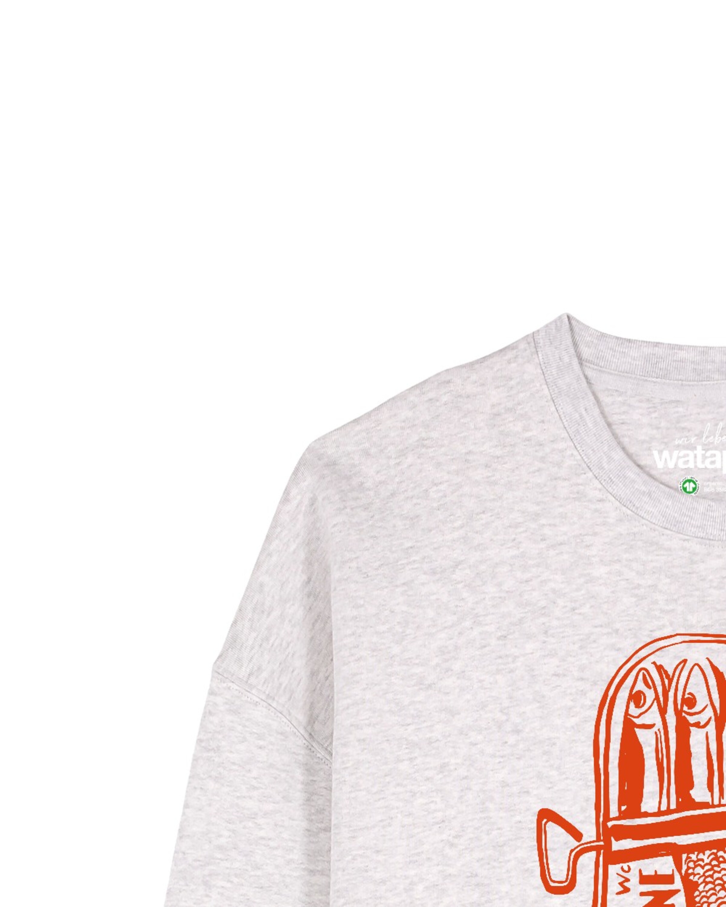 Sweat-shirt 'Sardines Portugal ' Watapparel en gris