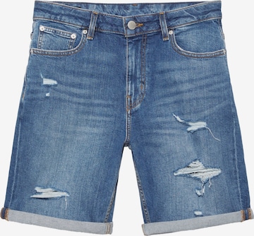 Pull&Bear Slimfit Shorts in Blau: Vorderseite