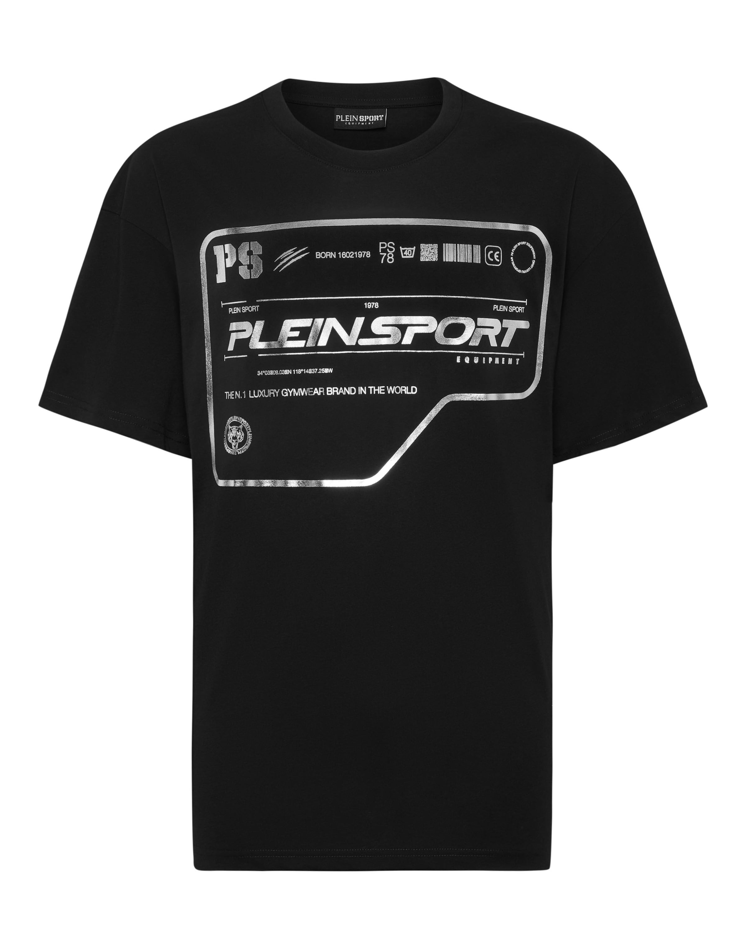 Maglietta di Plein Sport in nero: frontale