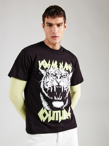 T-Shirt 'TIGER' Versace Jeans Couture en noir : devant