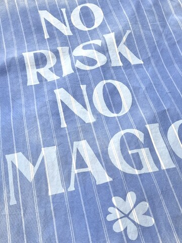 LIKS. Munich Oversized jurk 'No Risk No Magic' in Blauw