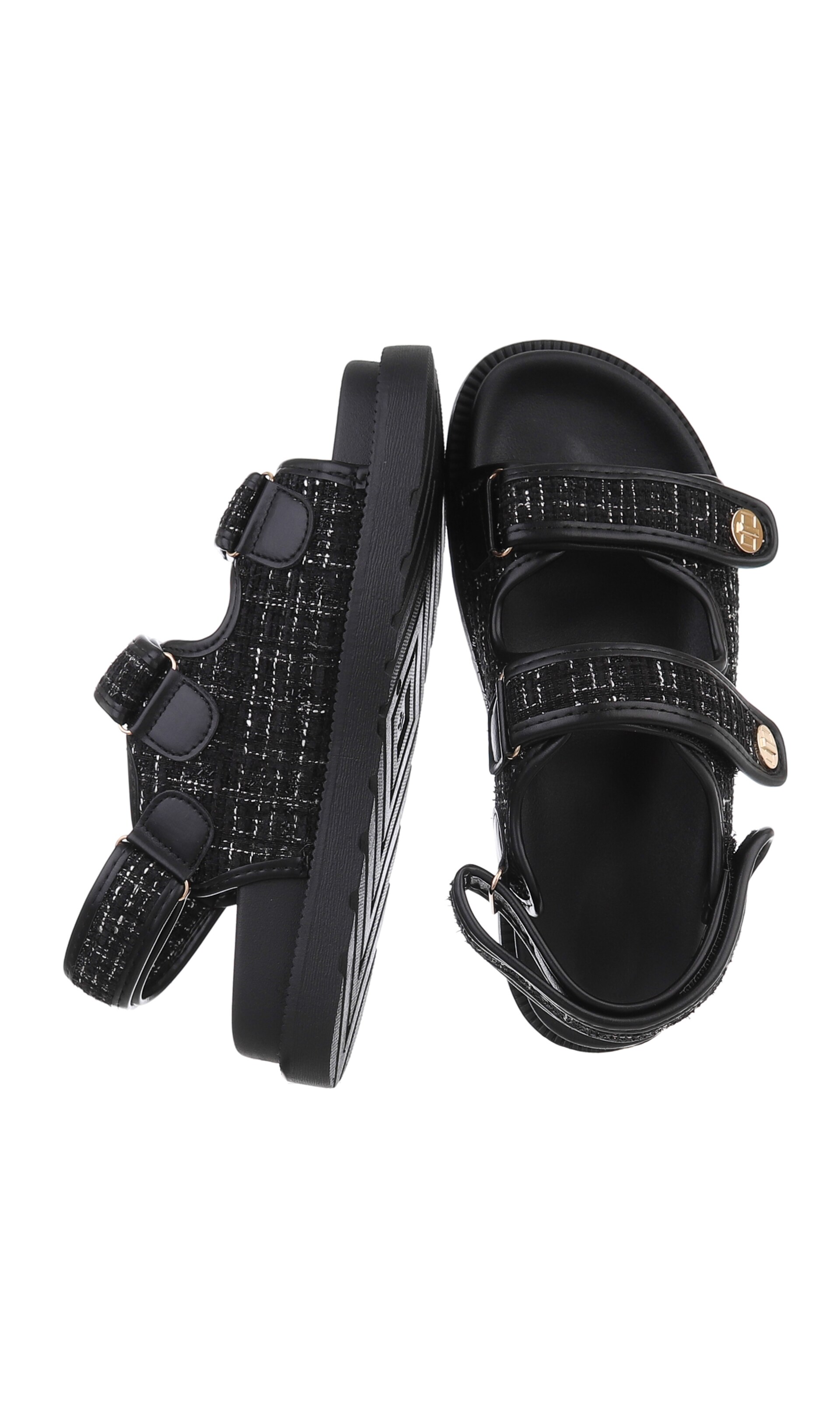 Ital-Design Sandale in Schwarz