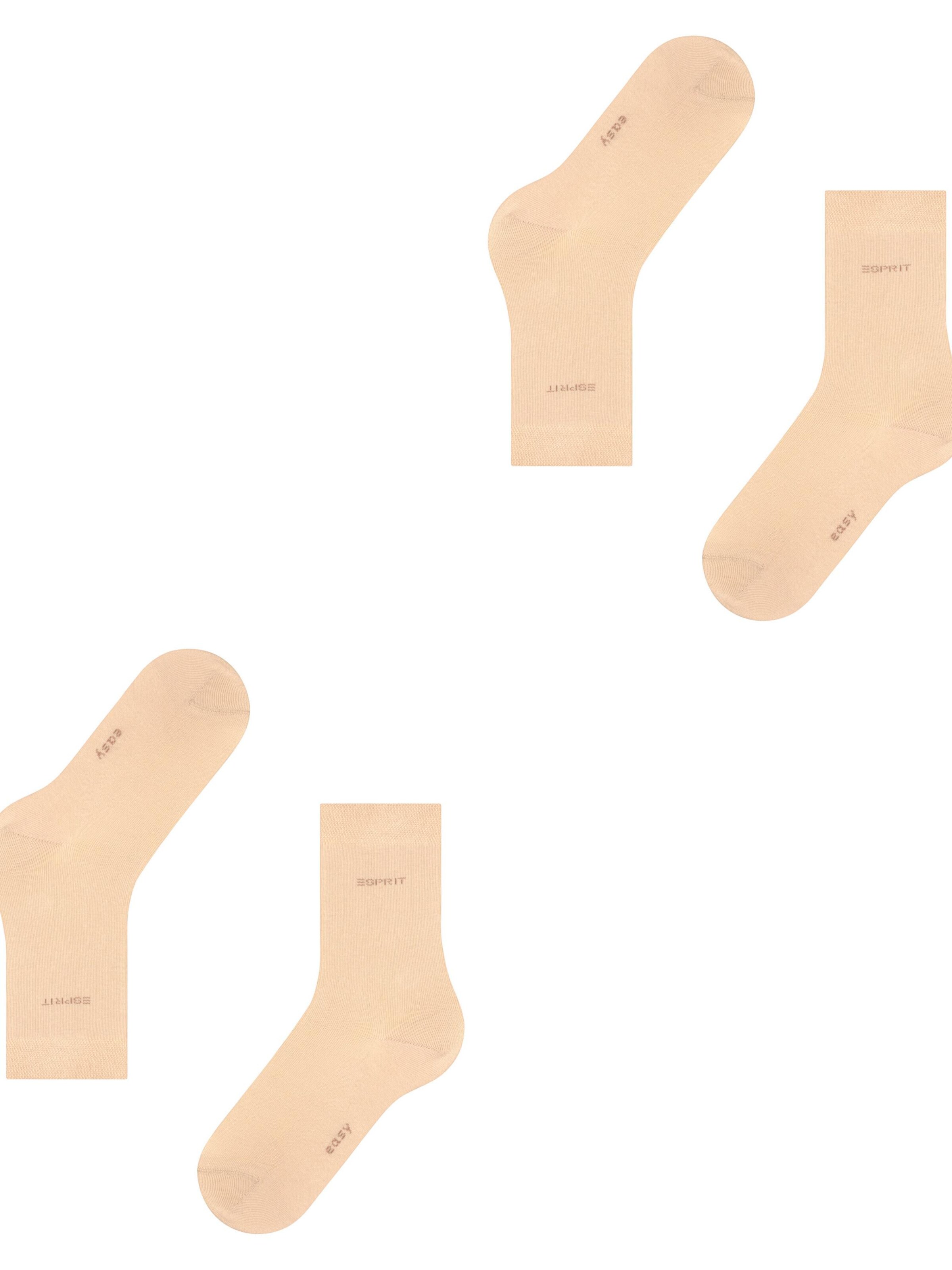ESPRIT Socken 'Basic Easy 2-Pack'‌‌‌ in Beige