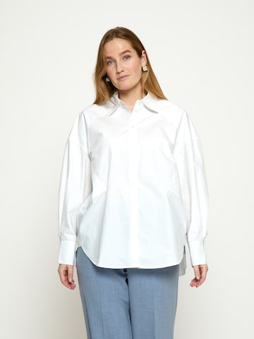Maglia extra large 'Jessa' di minus in bianco: frontale