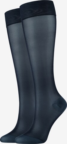 camano Knee High Socks 'Compression & Active 80 DEN' in Blue: front