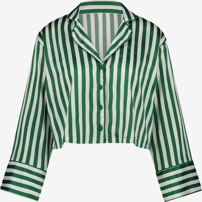 Hunkemöller Pajama Shirt in Green / White, Item view