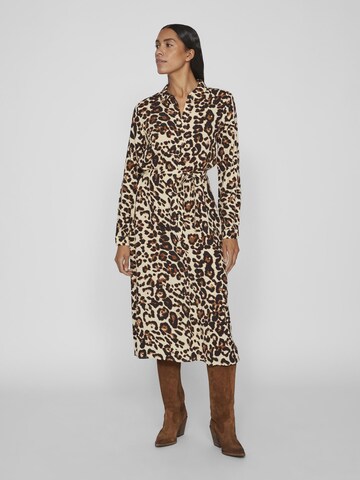 VILA Shirt Dress in Brown: front