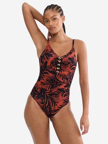 Maillot de bain ' Red Label Summer Palm ' TRIUMPH en orange : devant