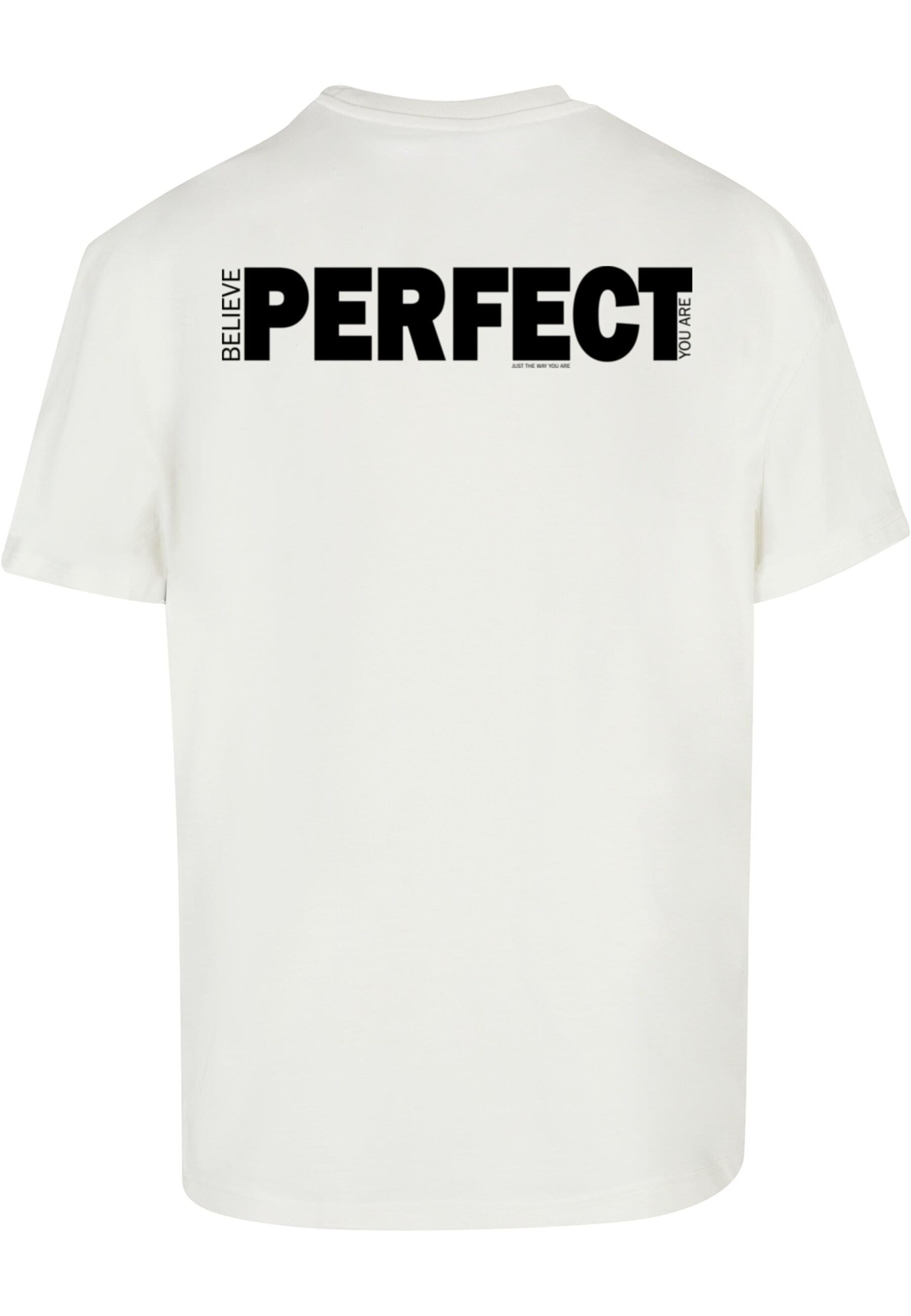 Merchcode T-Shirt 'Believe Front' in Weiß