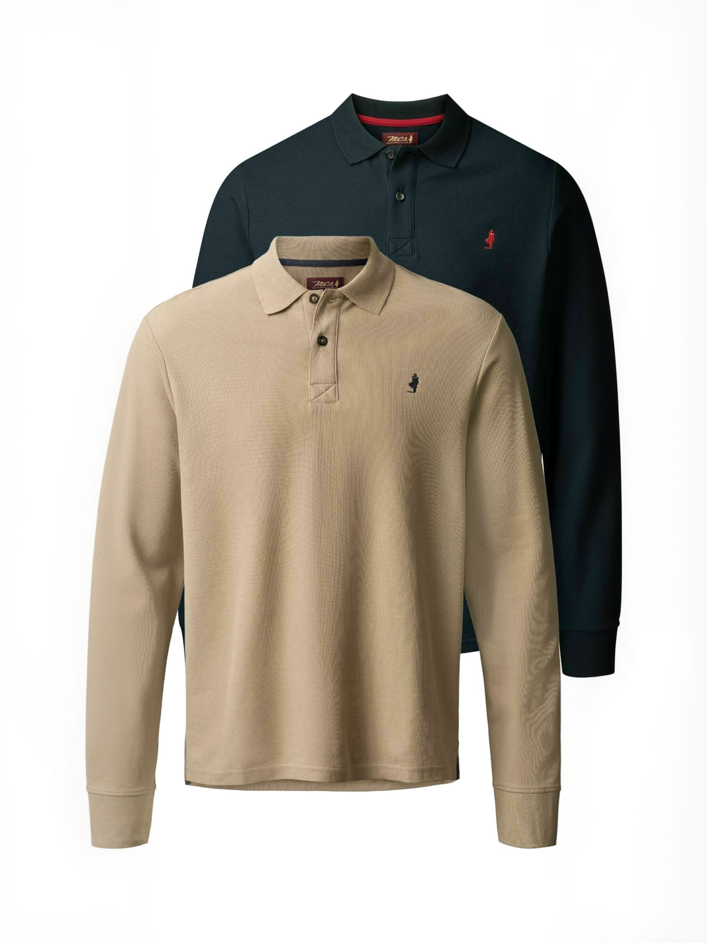 MCS Regular Fit Polo shirt ' MCRockwall ' in Silber: Vorderseite