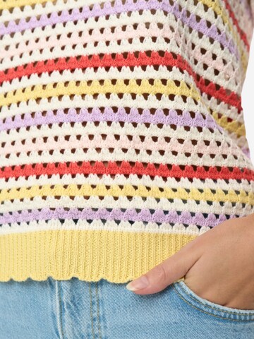 NÜMPH Strickpullover mit Halbarm 'NUNANCY PULLOVER' in Gelb