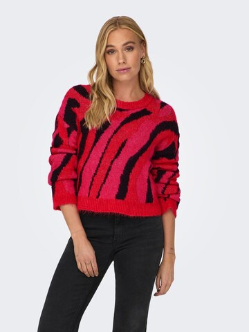 Pull-over 'FLAME' ONLY en rose : devant