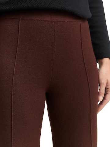 TOM TAILOR Wide Leg Hose in Braun