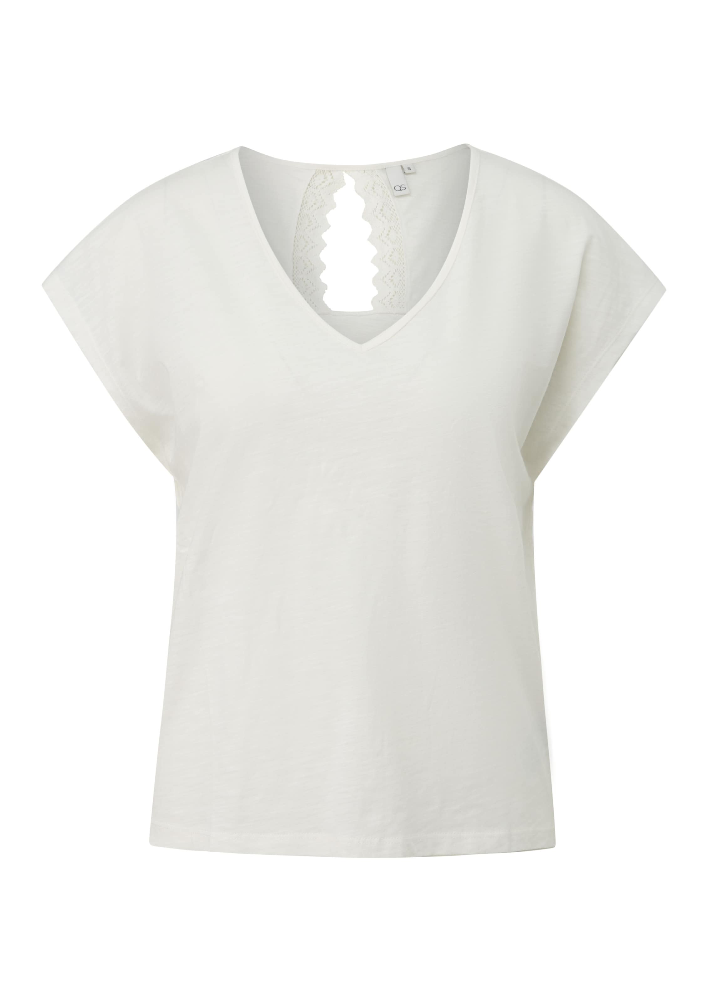 T-shirt QS en beige : devant