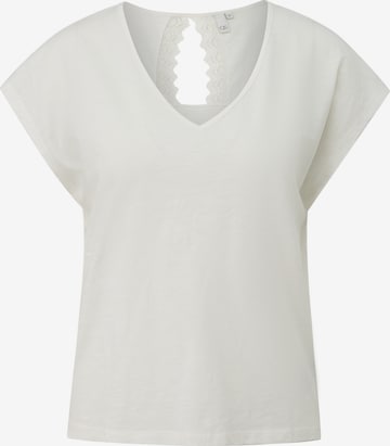 T-shirt QS en beige : devant