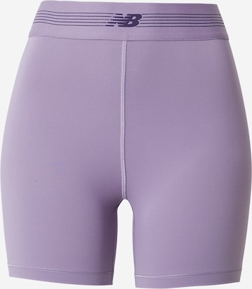new balance Skinny Urheiluhousut 'AC Fitted 5' värissä lila: etupuoli
