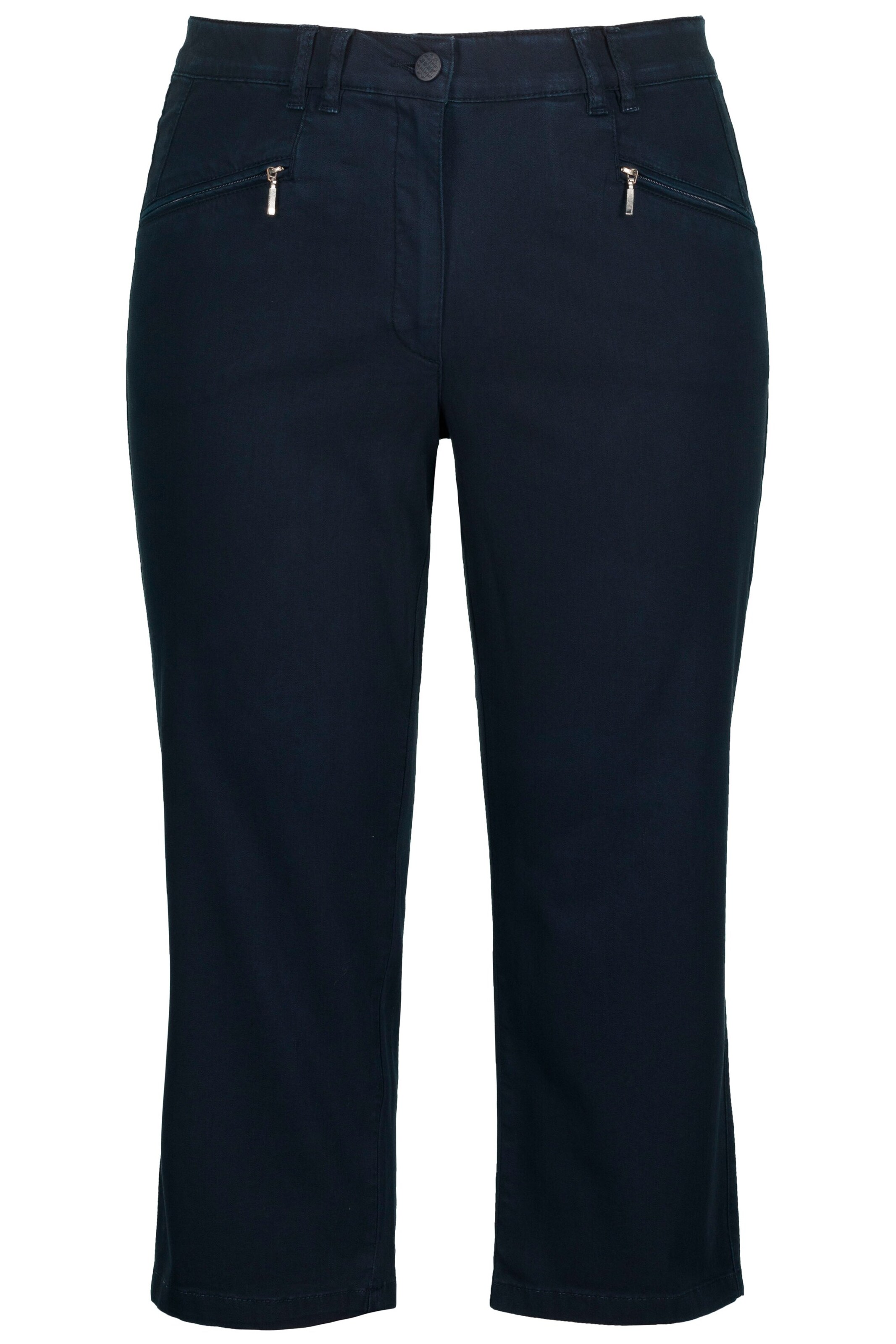 Ulla Popken Slimfit Broek in Blauw: voorkant
