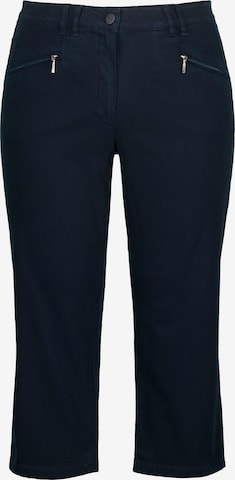 Coupe slim Pantalon Ulla Popken en bleu : devant