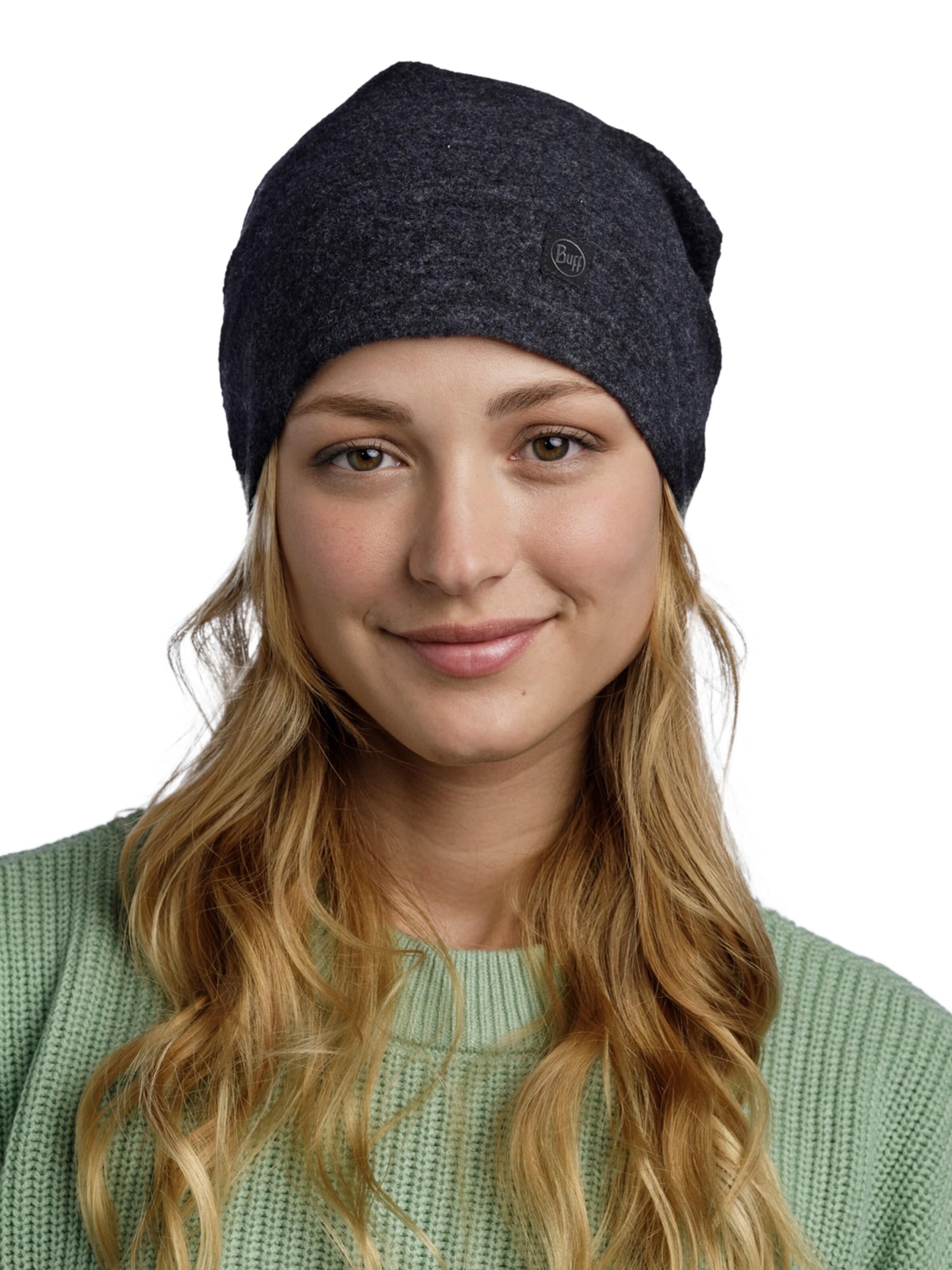 Bonnet 'Buff Merino Fleece Hat Beanie' BUFF en noir : devant